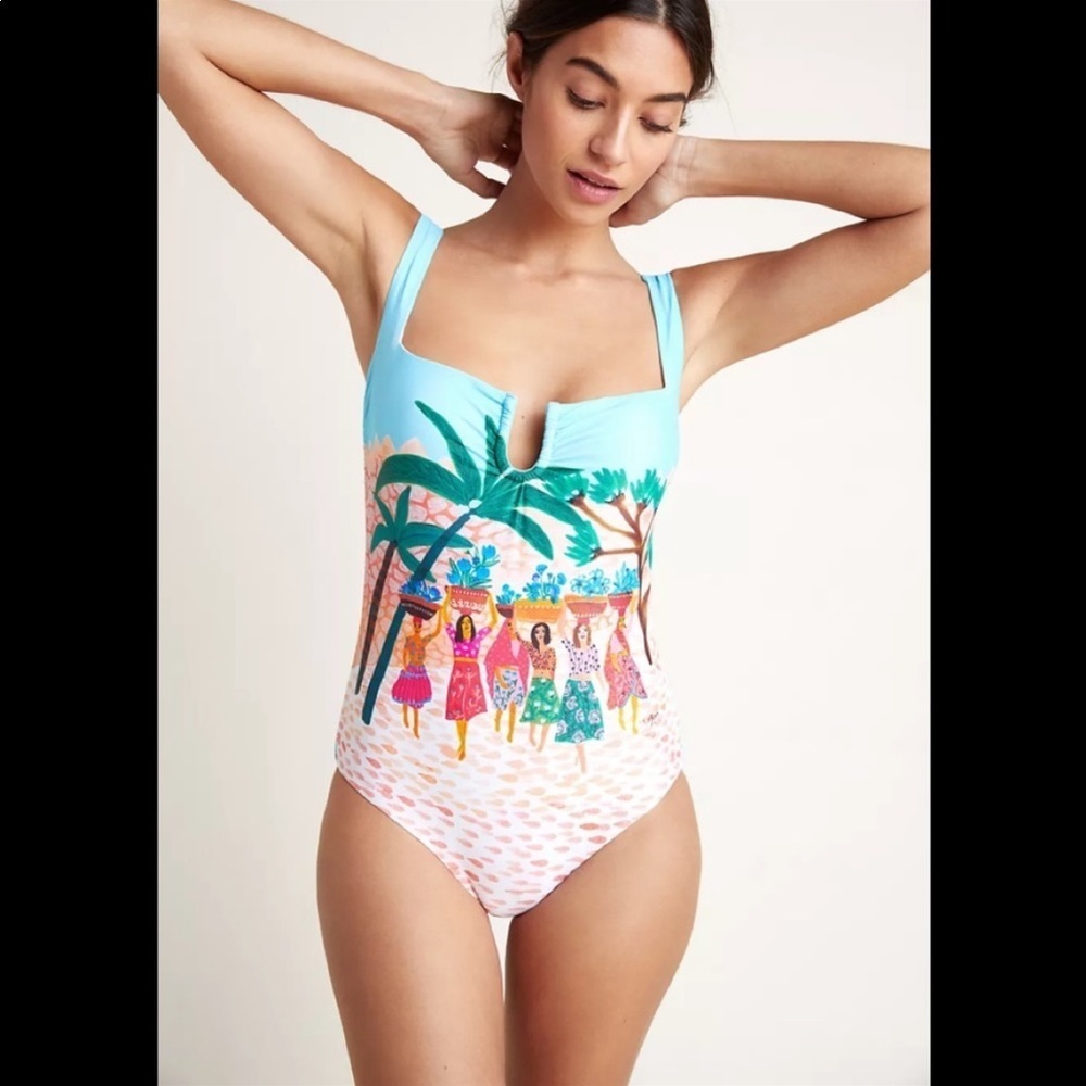 NWT Anthropologie Roeqie Amies Underwire One-piece swimsuit Size XS